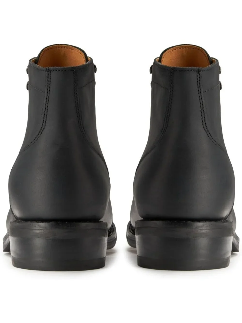 Men's Black Matte Pull Up Cap Toe Comfort Heritage Oxford Ankle Chukka Boot